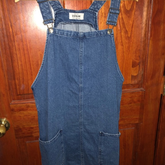 Tall Blue Mid Wash Denim Pinafore Dress New Look - Picture 3 of 4